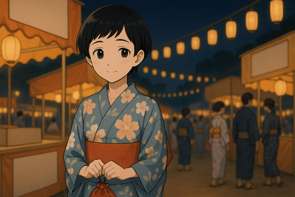 浴衣を着た女の子