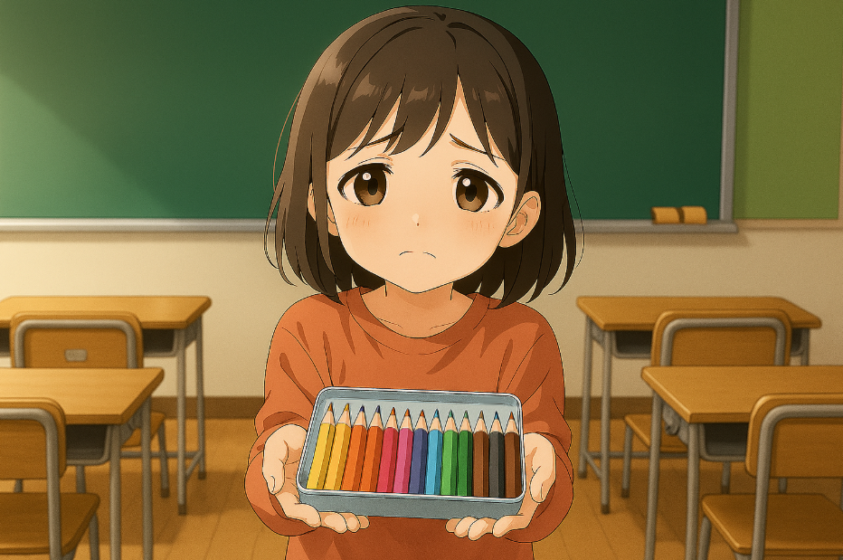 景品を返す女の子