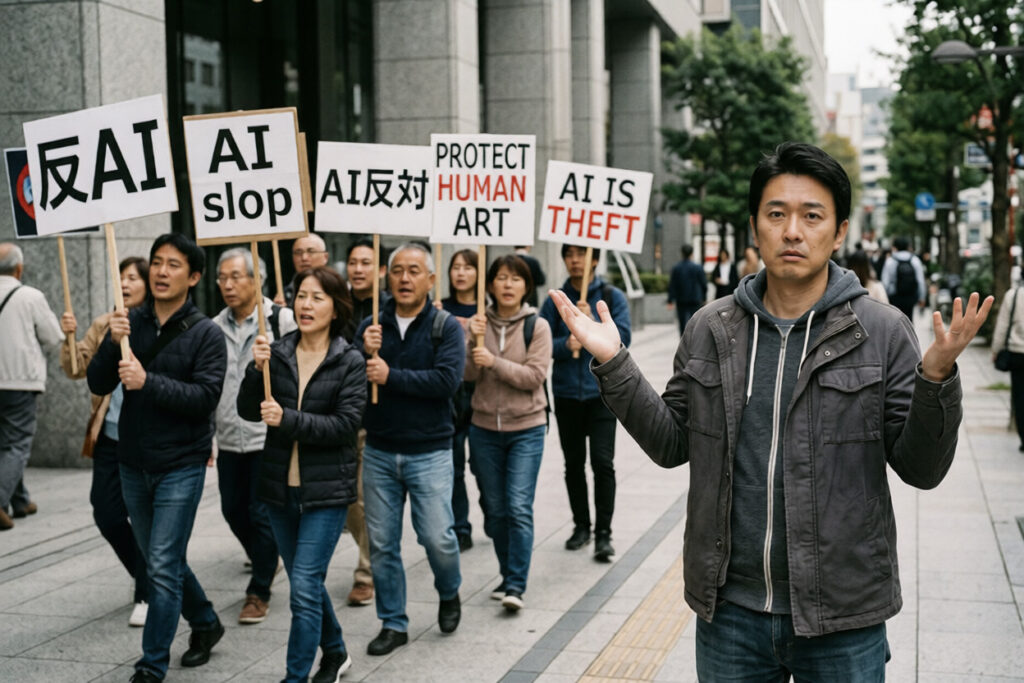 反AIデモ